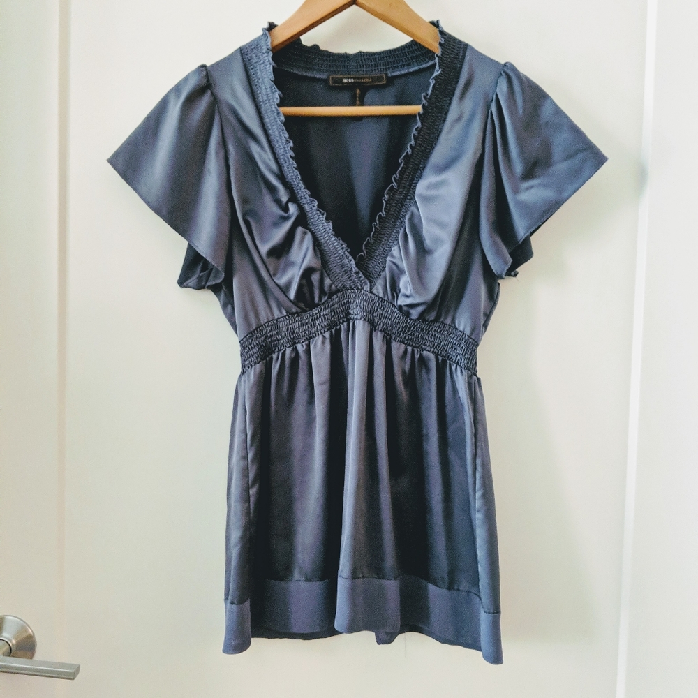 🌟2 for $35🌟BCBGMAXAZRIA Blue Short Sleeve Blouse